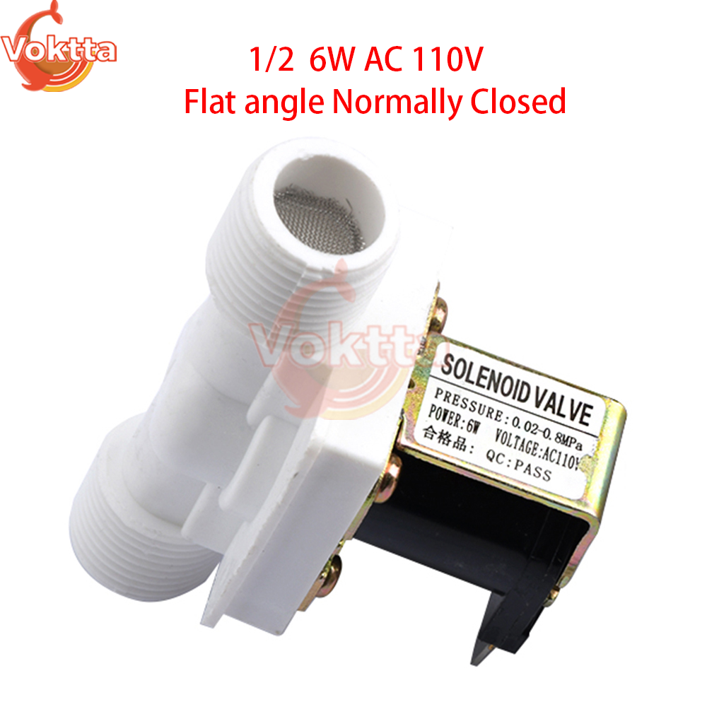 1/2 Solenoid Valve DC 12V 24V AC 110V 220V Water Control Valve Controller Switch Normally Closed Solenoid Valve Switch: WHITE