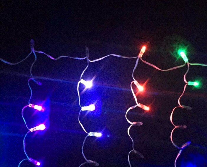 Addressable 5nodes*20drops LED Pixel Icicles;DC12V WS2811 controlled;all white wire;IP68;100nodes/set;with xConnect pigtail