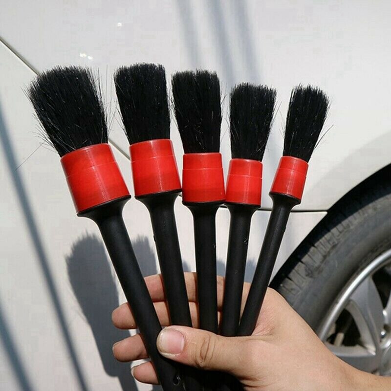 3Pcs Auto Wiel/Band Borstel Autowasseretteborstel Met Handvat & 2 Set Auto Detail Borstel Wassen Auto detailing Cleaning Kit