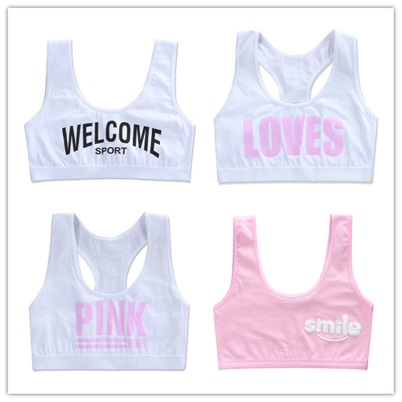 4pc/ parti teen pige sports bh børn top camisole undertøj ung pubertet lille træning bh i 8-14 år