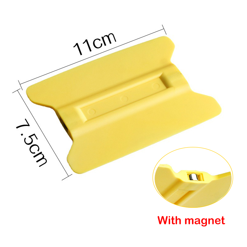 ALIWRAP-Herramienta de película para teñir ventanas, escobilla de escurridor de vinilo magnética, raspador de vinilo sin arañazos, herramientas de envoltura de coche, aplicador, accesorios para automóviles: YELLOW