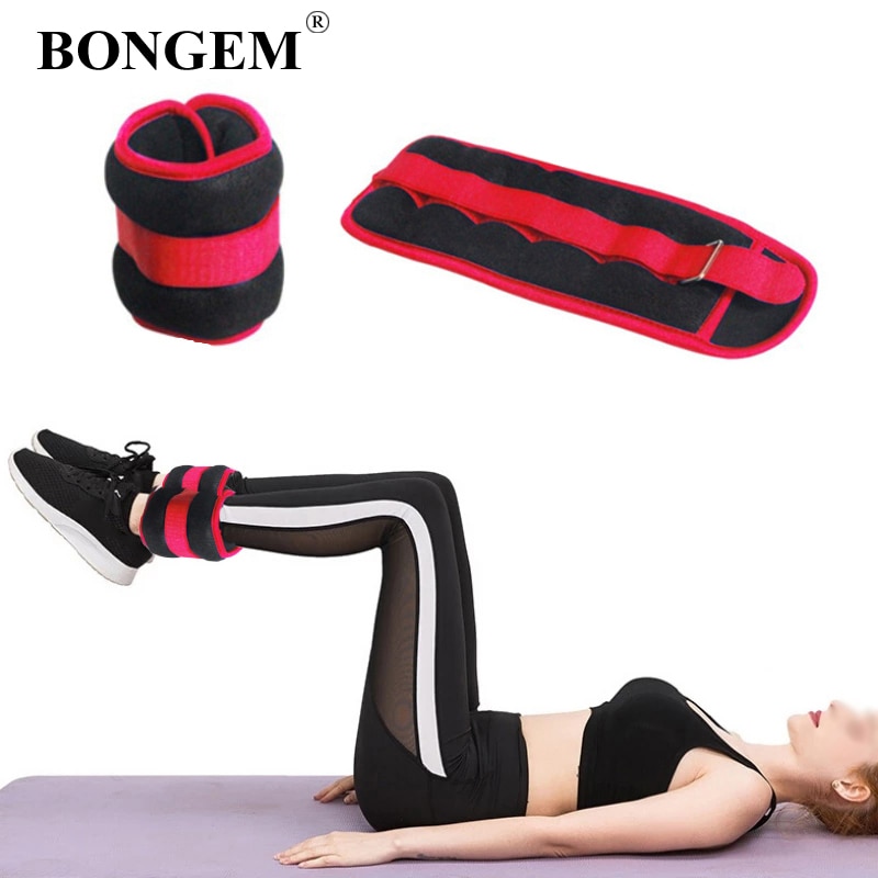 2 PCS Adjustable Leg Ankle Wrist Sand Bag Weights Training Sandbag Wraps Strength Fitness Equipment