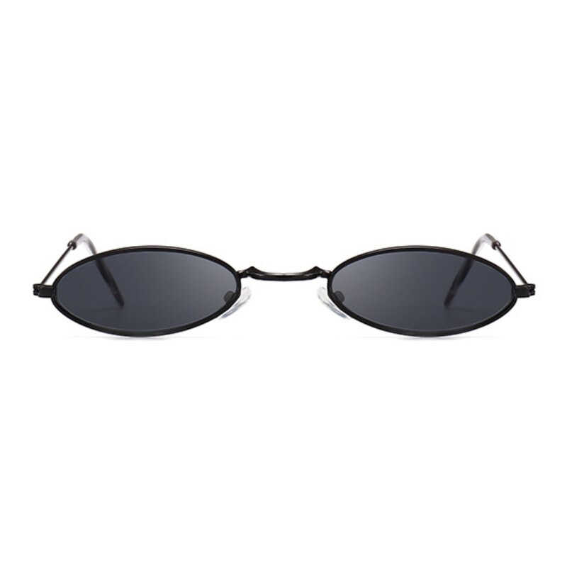 Retro sorte runde solbriller til kvinder mænd lille oval legeringsramme sommer stil unisex solbriller kvindelig mandlig beskyttelsesbriller