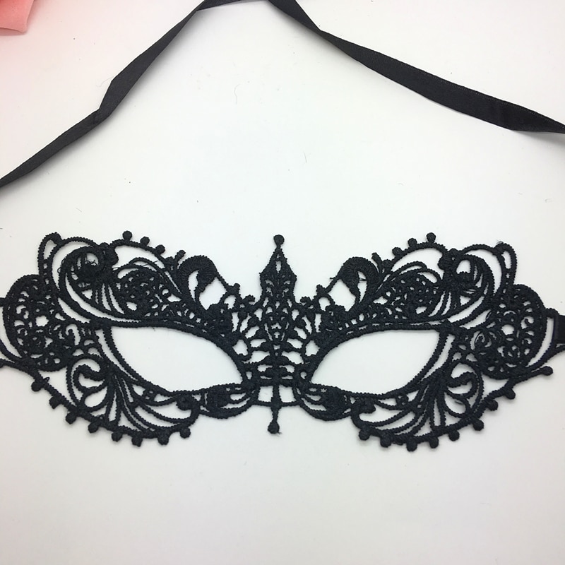 1pcs 20*8cm Black Sexy Eye Mask Masquerade Ball Carnival Fancy Party/Halloween Party Half Face Cover Lace Masks #MJ03