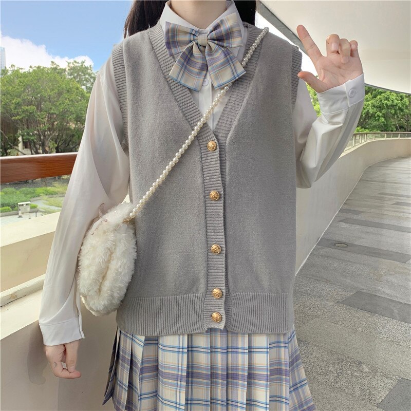 Japanese College Style JK Uniform Sweater V-neck K... – Vicedeal