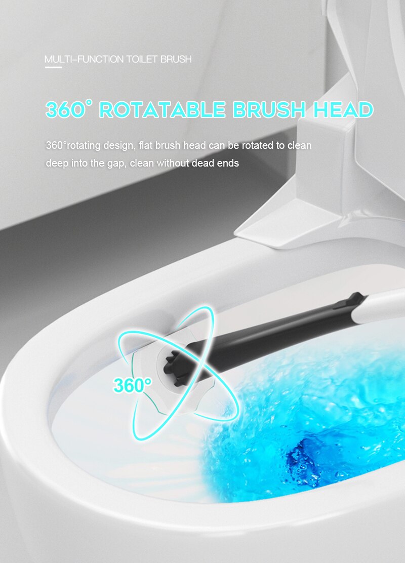 Bathroom Disposable Cleaning Toilet Brush Long Handle No Dead Angle Cleaning Brush Replacement Brush Head Cleaning Tool in stock