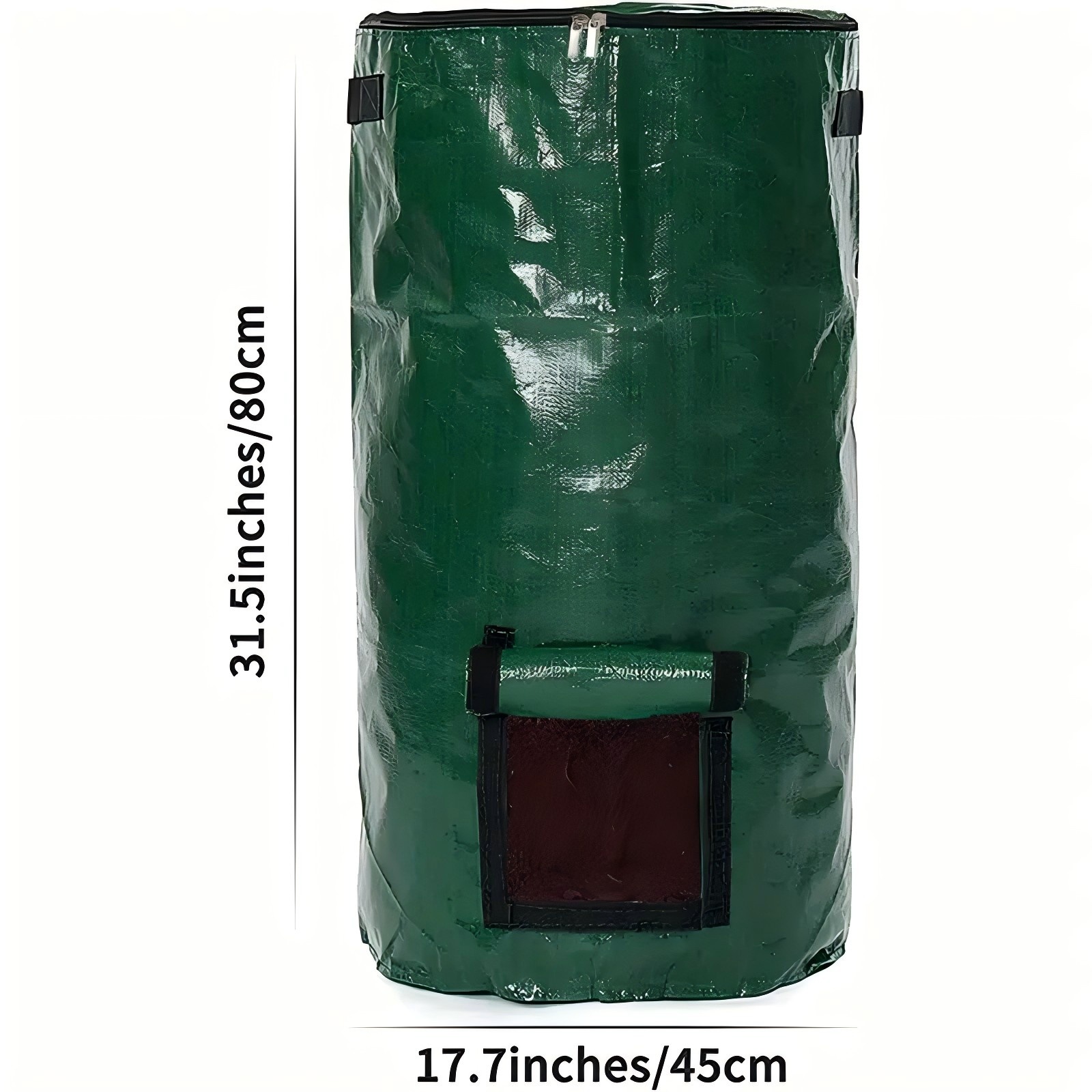 Compostbak voor buiten, herbruikbare vuilniszak, compostzak voor zelfgemaakte voedingsbodem: Army Green