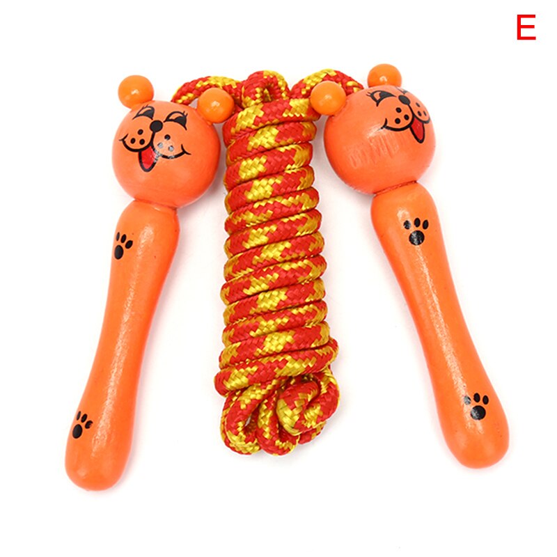Animals Rope 1.98M/2.18M Lovely Cartoon Wood Handle Kids Children Skipping Jump Rope Sport Exercise Tool