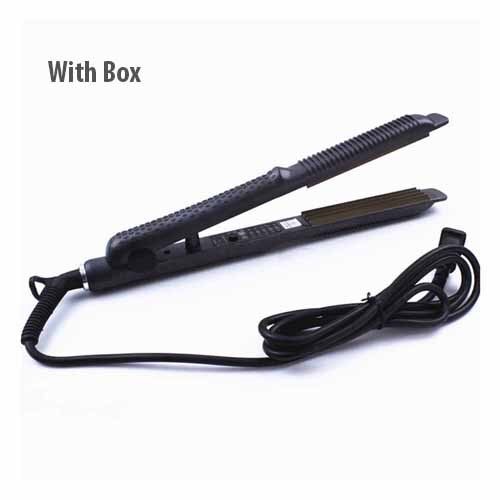 Pinzas para rizar el pelo, rizador de maíz, corrugación de hierro corrugado, ondas pequeñas y esponjosas, herramienta de estilismo para el volumen del cabello: With Box / AU