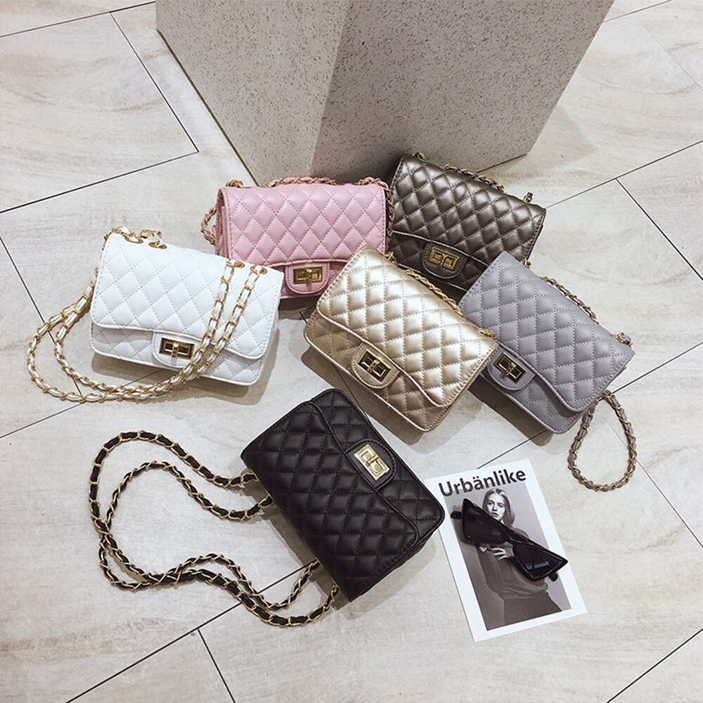 Bag female mini bag ins super fire shoulder messenger bag small fragrant rhombus chain bag