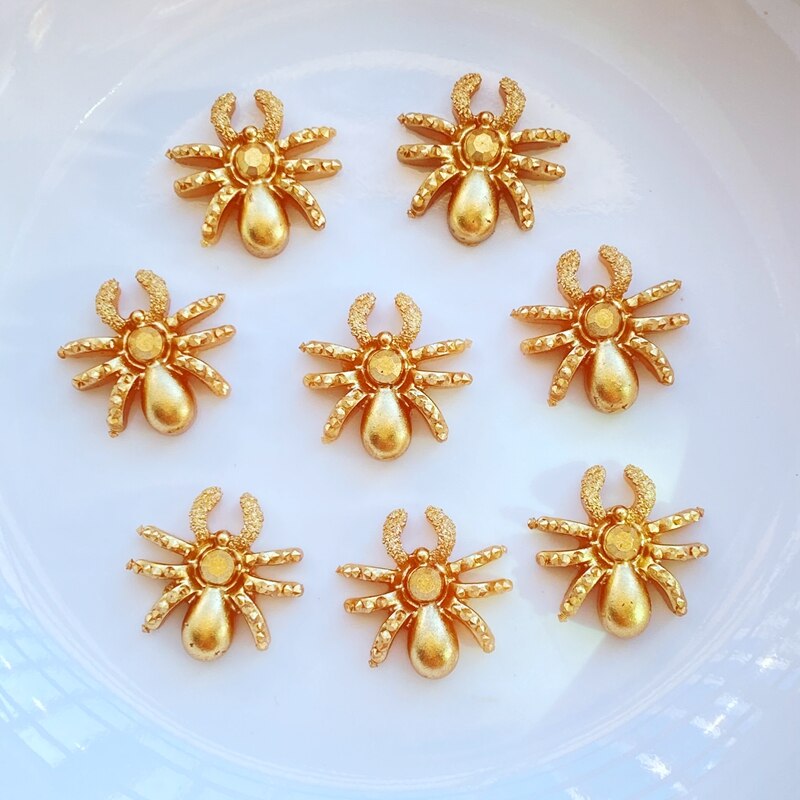 50pcs Cute Resin Mini Little Spider Flat back Cabochon Scrapbook Kawaii DIY Embellishments Accessories