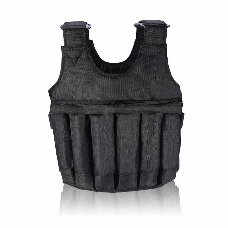 Nouvellement réglable Fitness pondéré gilet 20kg 50kg exercice entraînement Fitness veste Gym entraînement boxe gilet Fitness équipement S66