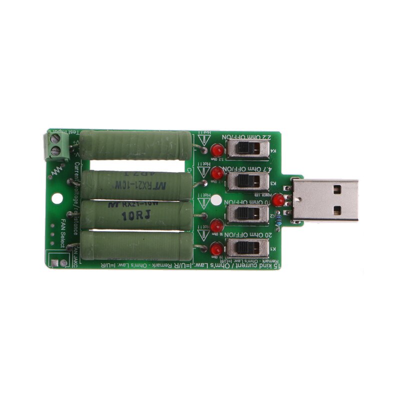 USB Electronic Load Discharge Resistance Resistor Adjustable 15 Current Tester