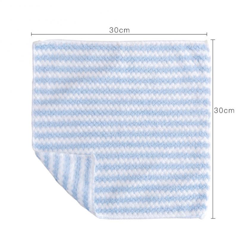Lingettes en microfibre pour la vaisselle, 5 pièces, chiffon de nettoyage épais, lingette de cuisine, accessoires de nettoyage ménager: Blue 25X25cm