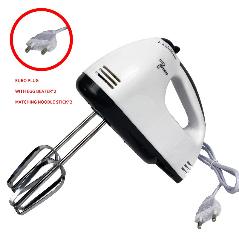 Batidores de comida eléctricos de 220V, 120W, 7 velocidades, batidores de comida para el hogar, minibatidoras, Mezclador de alimentos de huevos para pastel, batidor, herramienta de cocina