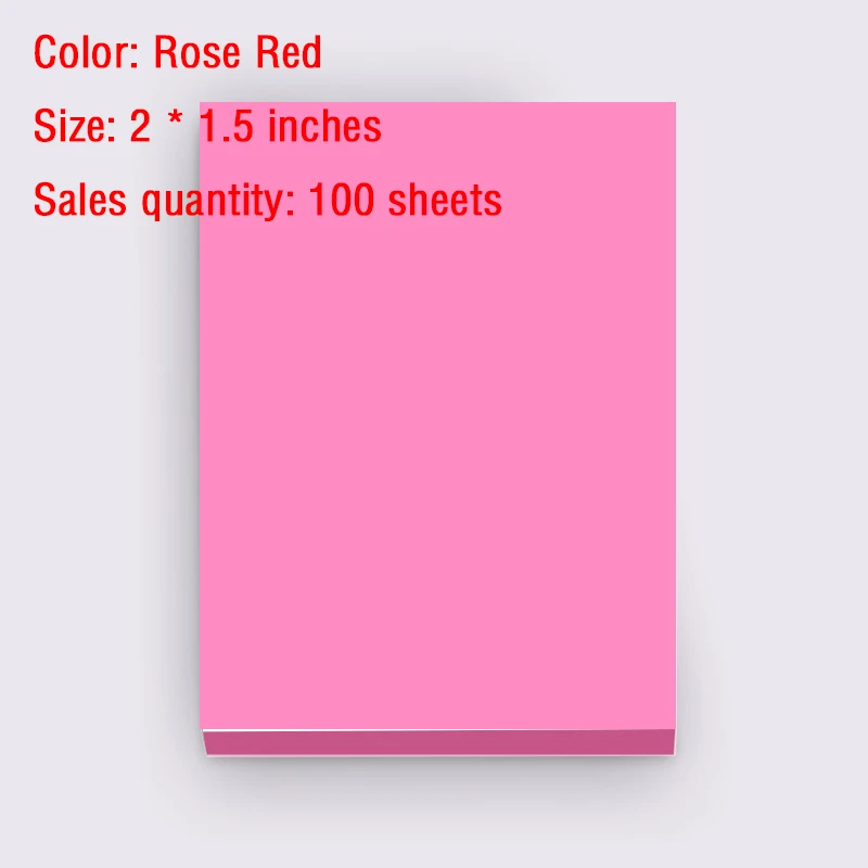 100 Sheets Sticky Notes 1.5x2 Inches Posted Self Sticky Notes Pad Its Planner Memo Stickies Student Office Writing Stationery: light green