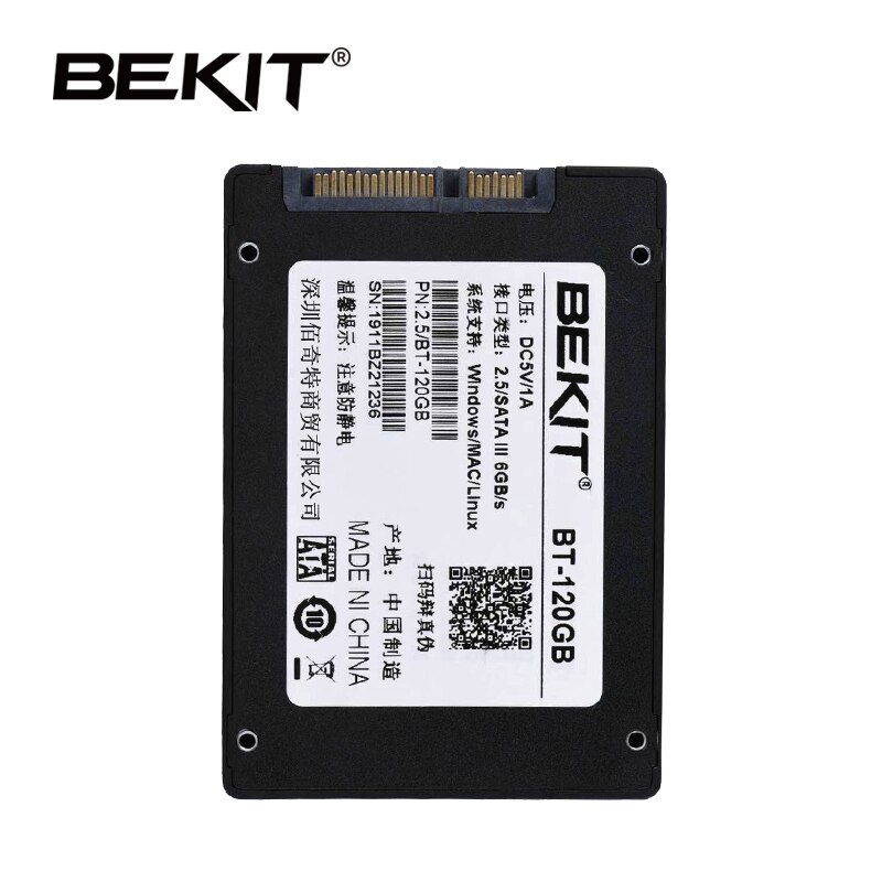 Bekit Solid State Disks 2.5 " Internal 120GBGB 240GB 60GB 480GB 960GB SSD 2.5 Hard Drive Disk Disc for Desktop Laptop