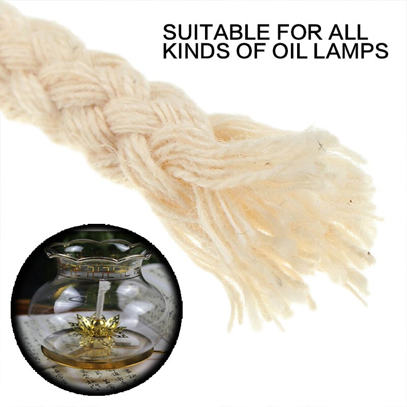 3m Cotton Alcohol Lamp Wick Burner 6 mm Thick Cotton Thread Coffee Pot Oil Lamp Wick Core DIY Material Dedicated For Teaching