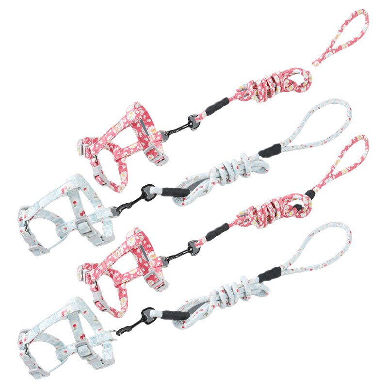 Hondenhalsband voor katten, verstelbaar harnas, riem, cartoon, huisdier, tractie, hond, kat, kitten, halster, kattenbenodigdheden voor katten, huisdierharnas, riem