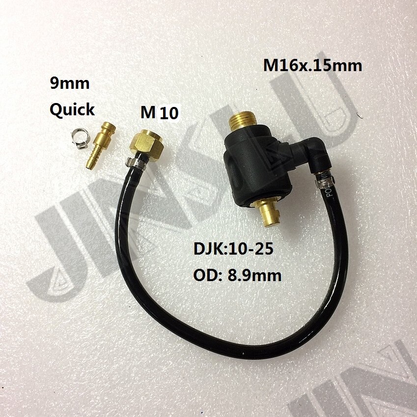 M16x1.5mm om DKJ10-25 Dinse M10 Adapter Quick Connector voor Regelmatige Tig Torch Verbinding geen torch inbegrepen voor wp 9
