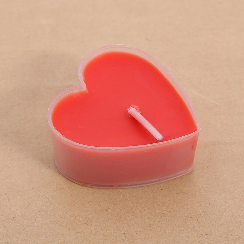 9pcs Heart Shaped Scented Candles Birthday Wedding Party Decor Candle Valentine's Day Proposal Dinner Aromatherapy Candle: Red