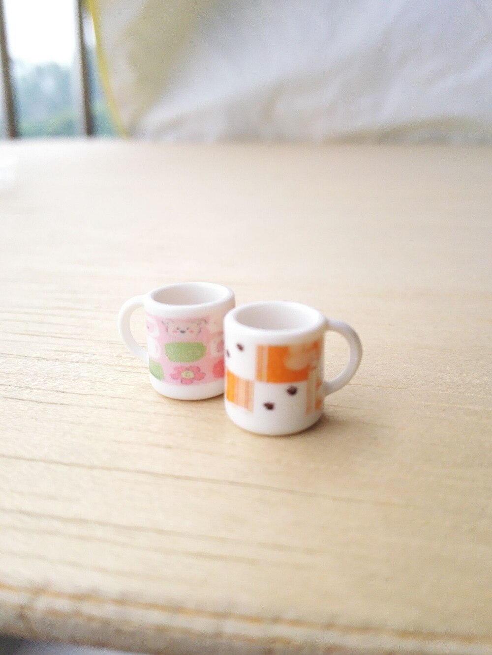 1:12 poppenhuis miniatuur speelgoed wit plastic cup