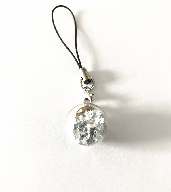 2020 nowy projekt 1 sztuka Top Quality Clear Glass Bling Balls pasek do telefonu komórkowego smycz breloki torba dekoracyjna Charms akcesoria