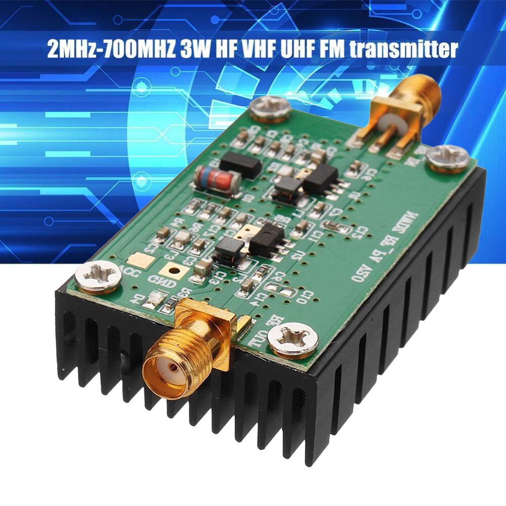 LEORY 2-700M 3W HF FM VHF UHF FM Transmitter Broadband RF Power Amplifier Short Wave Amplifier