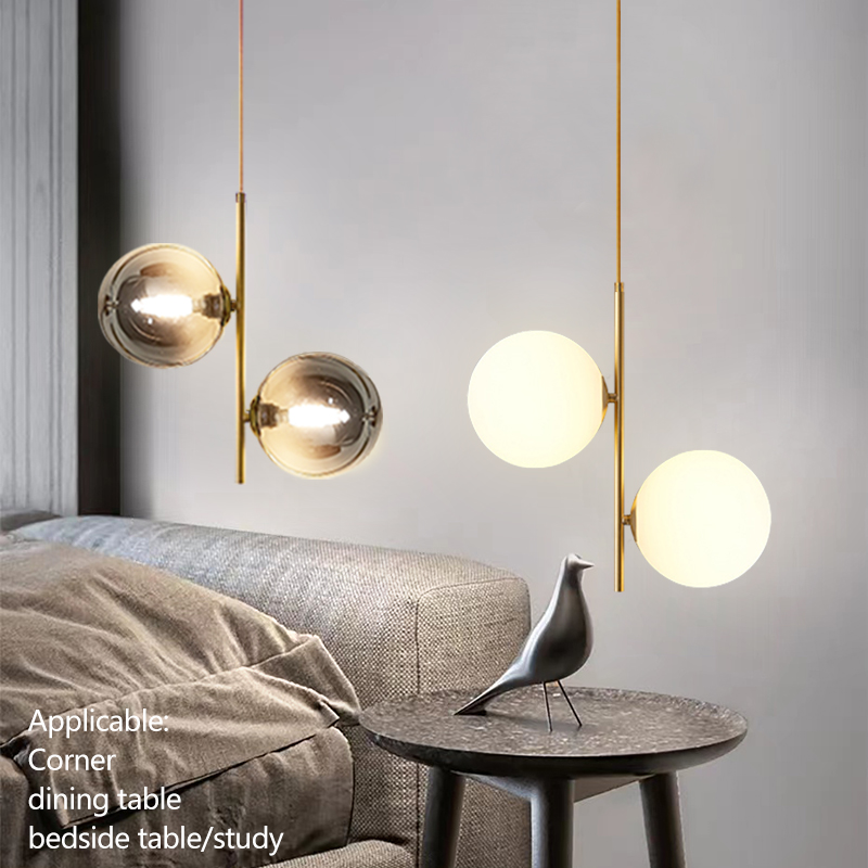 Nordic Glas Ball Anhänger Lichter Spannung 110V 220V Wohnkultur Esszimmer Schlafzimmer Nachttisch Ecke Hängen Lampen für Decke