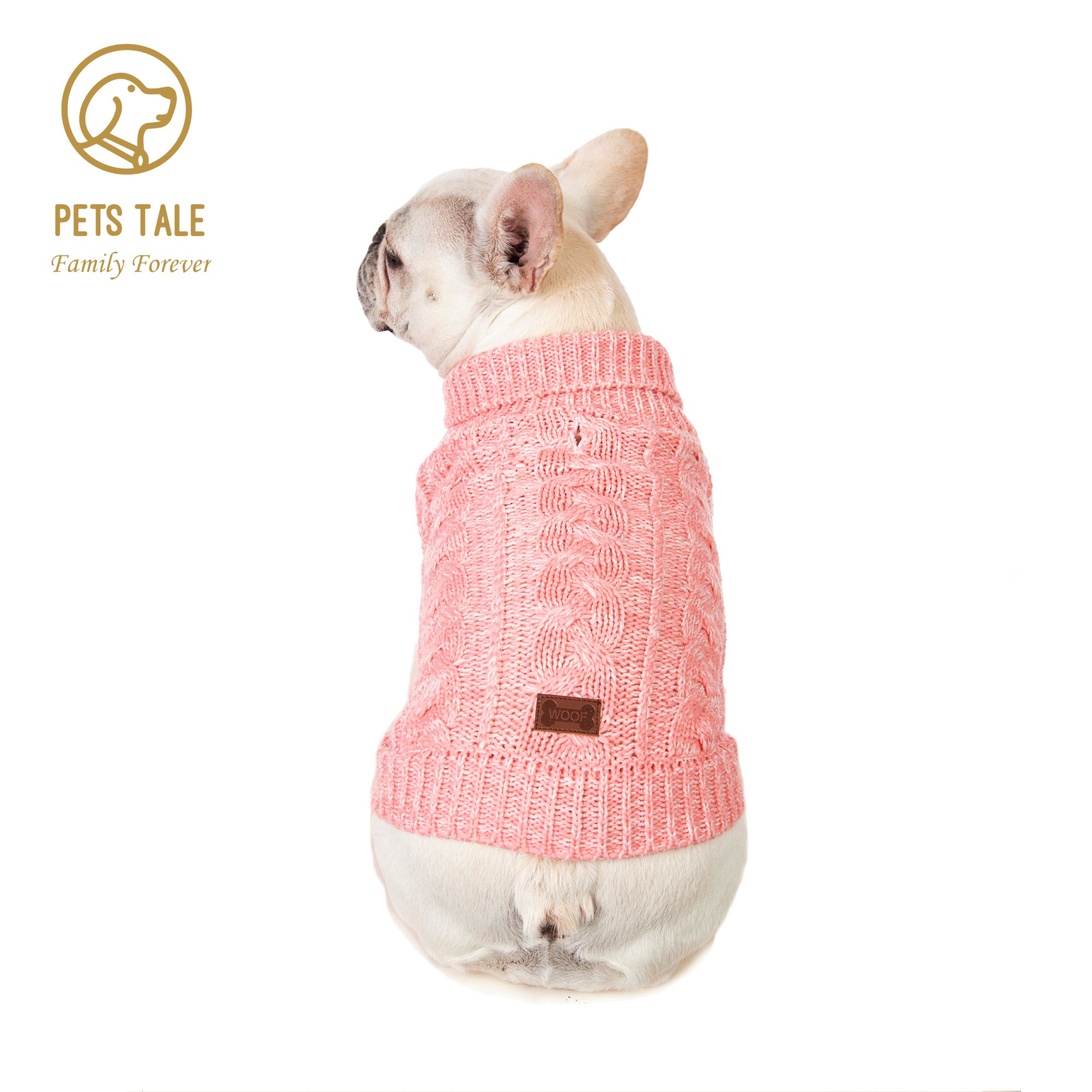 Gezellige gebreide huisdiertrui voor de winter - Houd uw hond warm en stijlvol: M / Roze