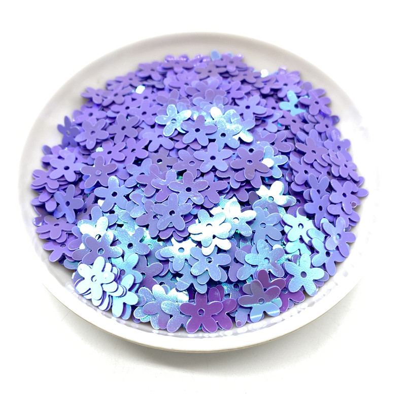 500Pcs/Lot 10mm Sequins PVC Flat Flower Shape Loose Sequin Paillettes Sewing Craft DIY Scrapbooking: 05