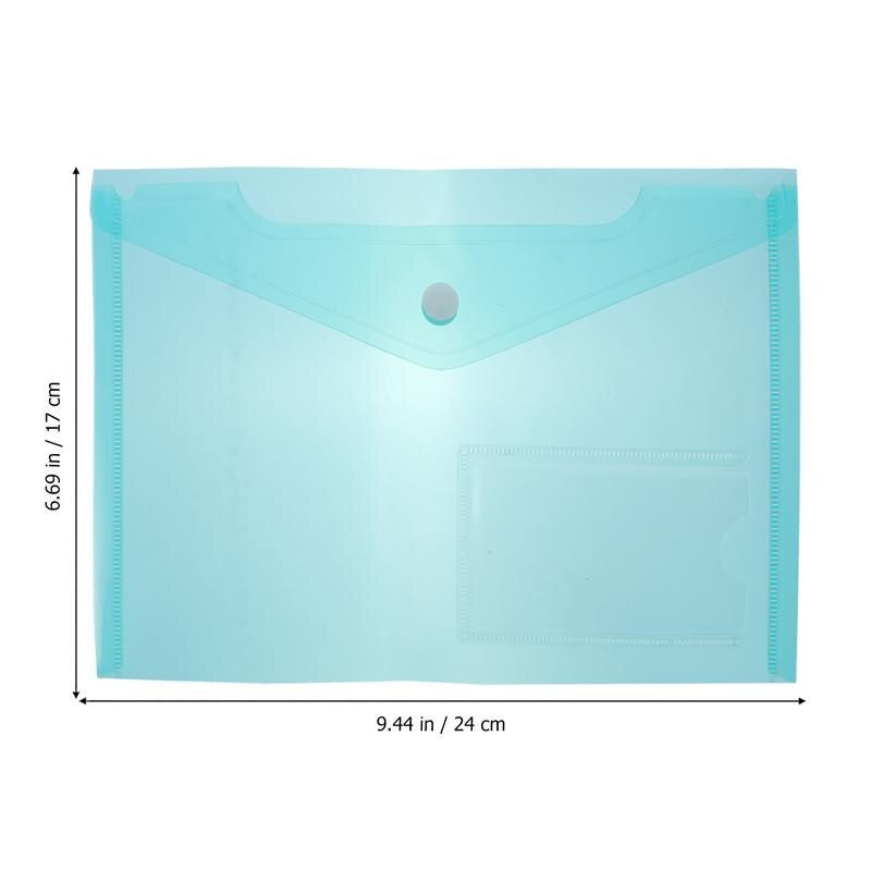 30 stk arkivtaske i plastik dokumentopbevaring til kontor med kortlomme  a5 -knappers informationsportefølje