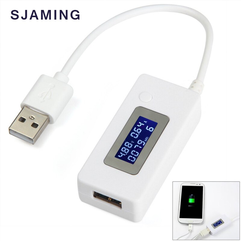 SJAMING Micro USB Charger Batterij Capaciteit Voltage Huidige LCD Tester Meter Detector voor Smartphone Mobiele Power Bank
