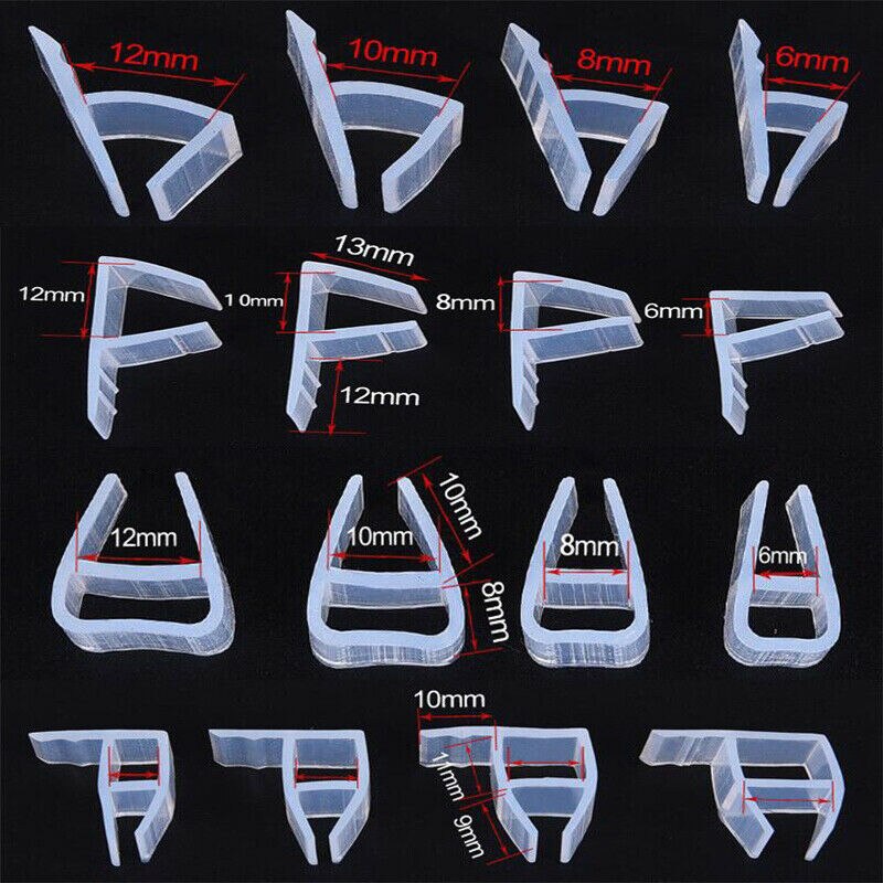 Glas Afdichting Strips H/F/U Vorm Siliconen Douche Scherm Afdichting Sliding Strip Rubber Voor 6-12mm Deur Badkamer Raam Glas 1M #40