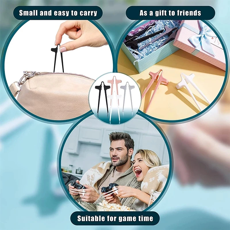 4 stuks Vinger Eetstokjes Snack voor Gamers Fun Eetstokjes Gamer Eetstokjes Snack Clips Gamepad Accessoires Mobiel