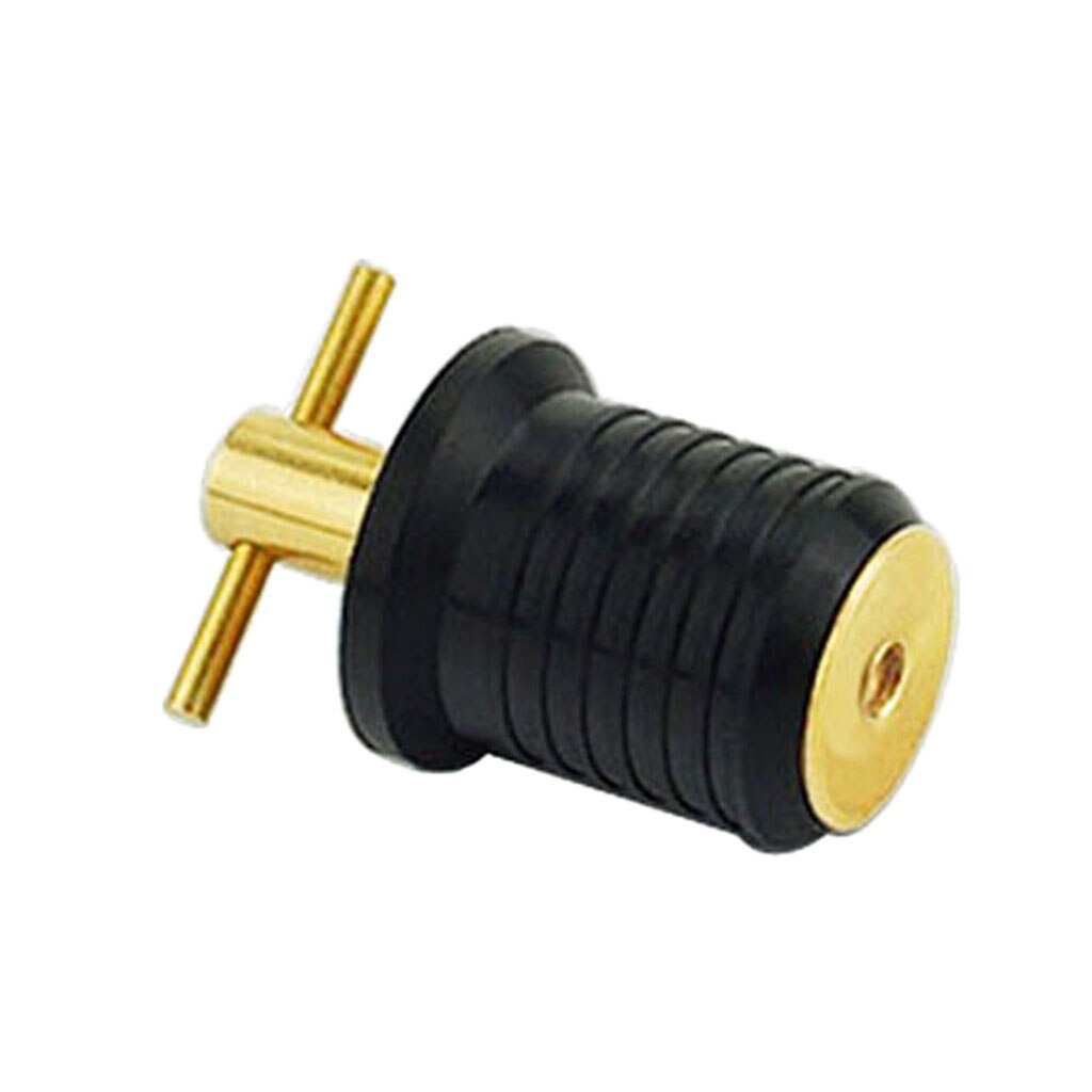 Tapón escurridor para Garboard de barco marino, tapón de rosca para orificio de 1 pulgada, latón y goma