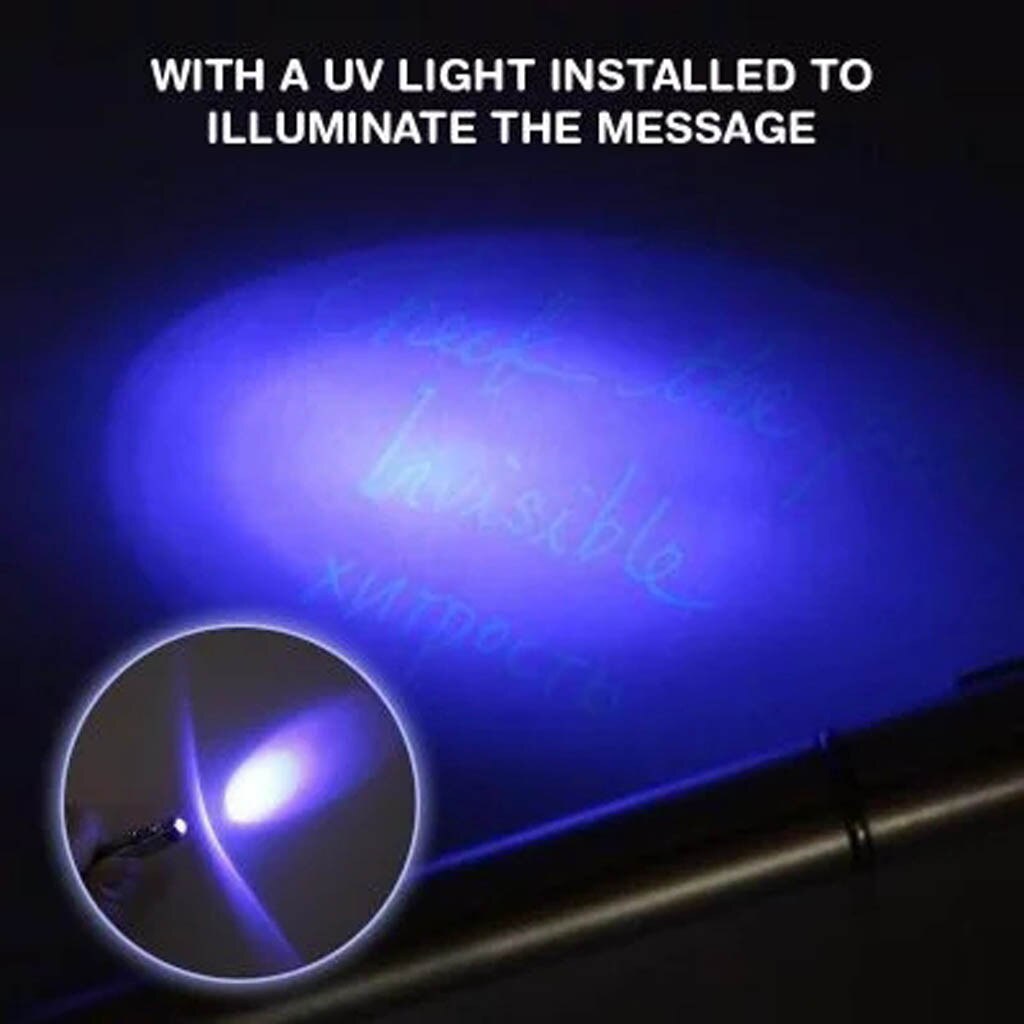 Magic Invisible Pen With Uv Light Invisible Write Detective Party 2ml Office Stationery,student Stationery#p30