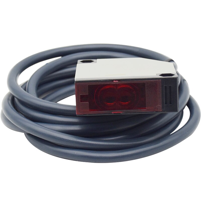 Interruptor fotoeléctrico de reflexión difusa infrarroja E3JK-5L NPN/PNP, NO NC, 0-500cm (rango ajustable 40-700cm)