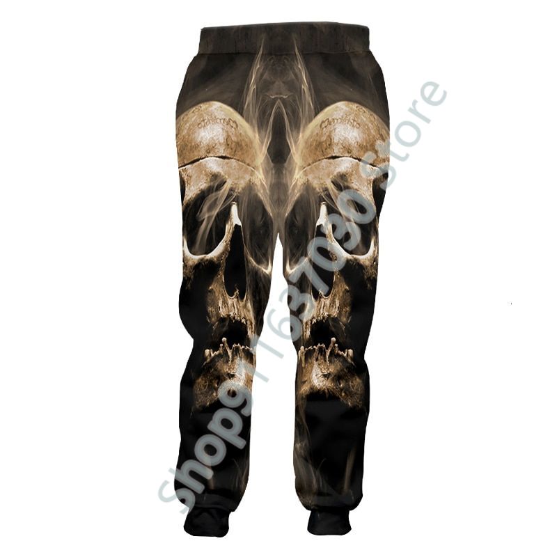 3D imprimir pantalones Smog cráneo pantalones hombres pantalones ropa informal estilo Hip Hop hombres/mujeres Pantalones Pantalón Pantalones