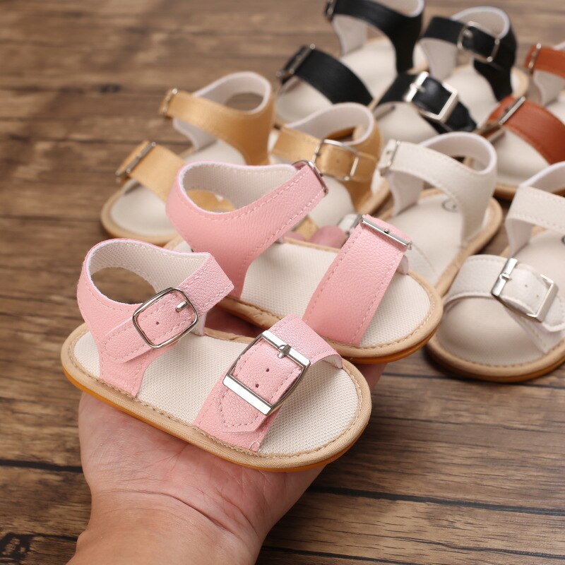 Bebê recém-nascido verão sandálias infantil menino menina sapatos de borracha sola macia antiderrapante da criança primeiro walker bebê berço sapatos 0-18 meses