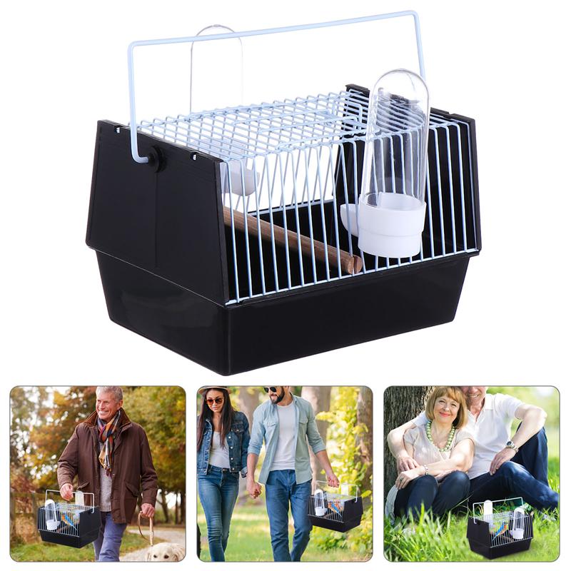 Pet Bird Carrier Cage Bird Travel Tote Cage Pet Parrot Carrier with bird feeder For Conure Mannikin Peony Out Travel Supplies