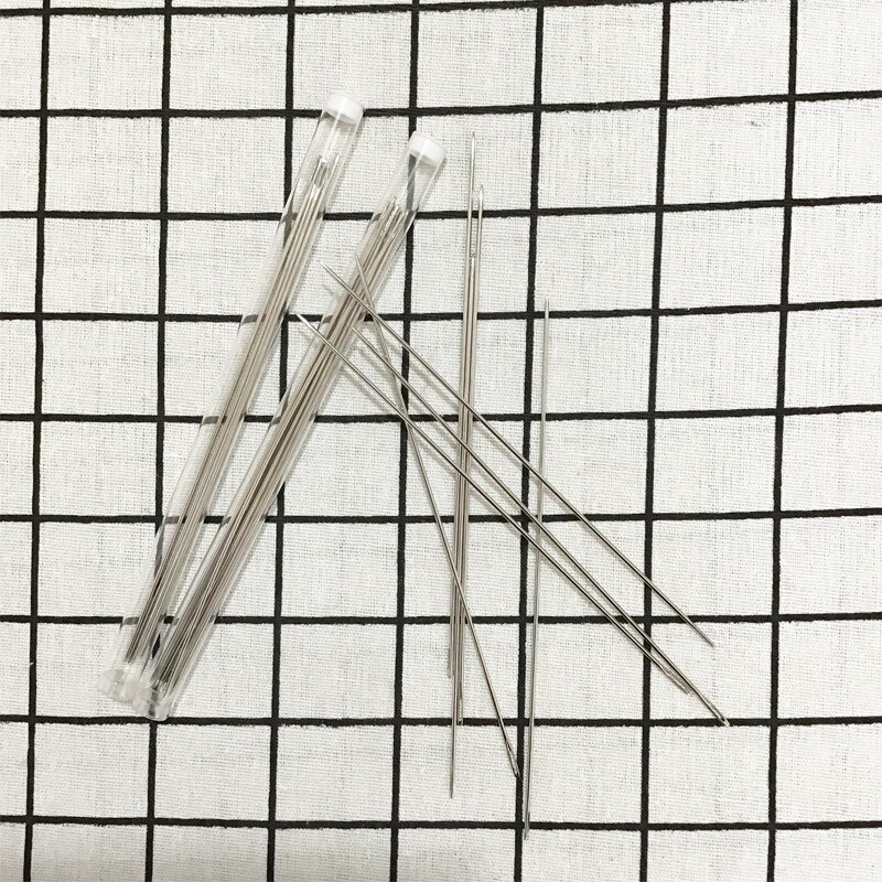 LMDZ 20Pcs 175mm Big Size Large Long Steel Needle Big Holes Sewing Needle Home Hand Sewing Tools With Needle Bottle