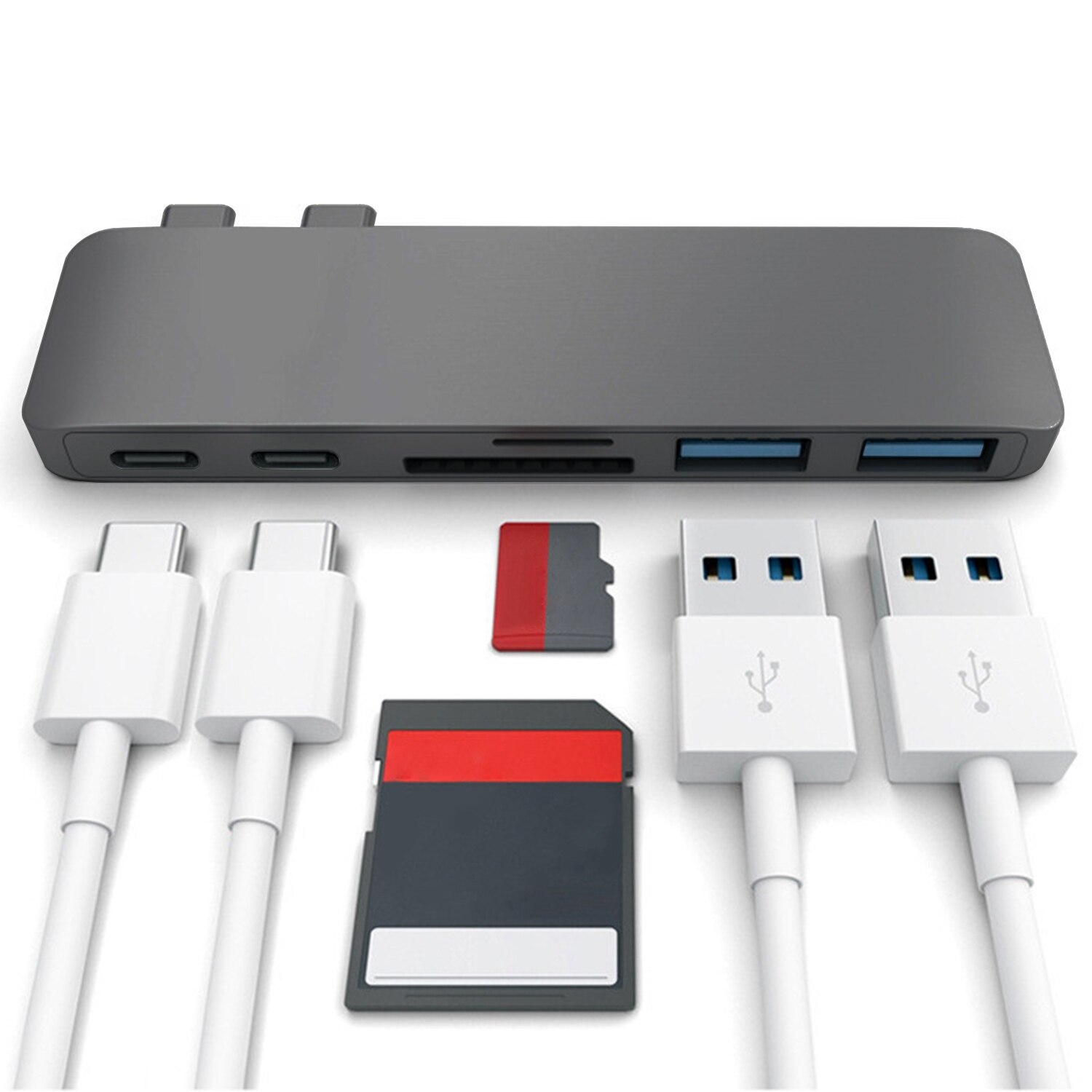 Dual Type-C Hub Hub 2Usb3.0+Sd/Tf Card Reader (Thunder 3 Interface)