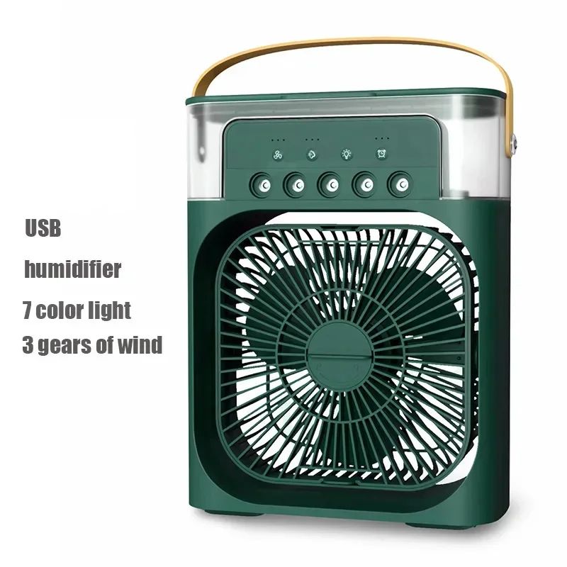 3 In 1 Ventilator Airconditioner Huishoudelijke Kleine Luchtkoeler Led Nachtlampje Draagbare Luchtbevochtiger Watermist Aanpassing Ventilator Kantoor Huis: marine