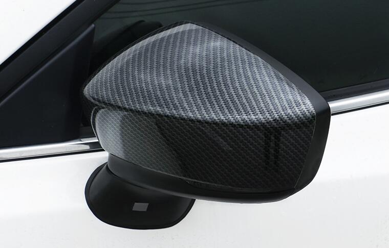 Auto bakspejl dæksel trim carbon fiber spejlhætte til mazda 3 ,  biltilbehør ,2 stk/sæt.
