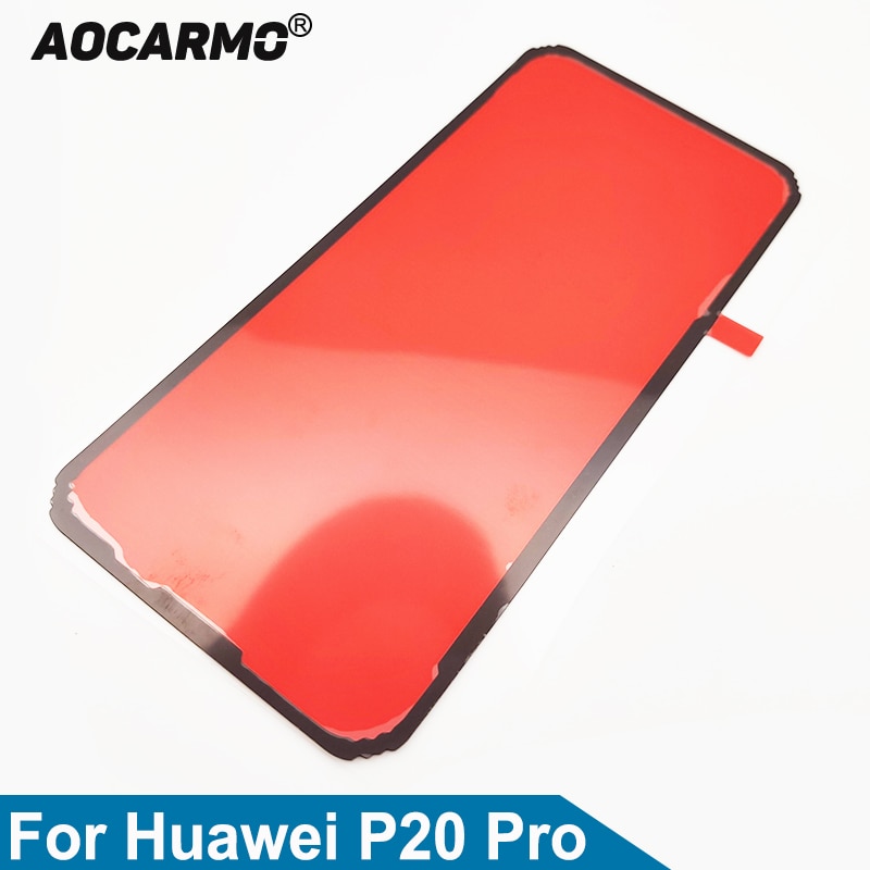 Aocarmo tylna rama pokrywa baterii klej tylne drzwi naklejki taśma klejąca robić Huawei P20 zawodowiec / P20 plus CLT-AL01