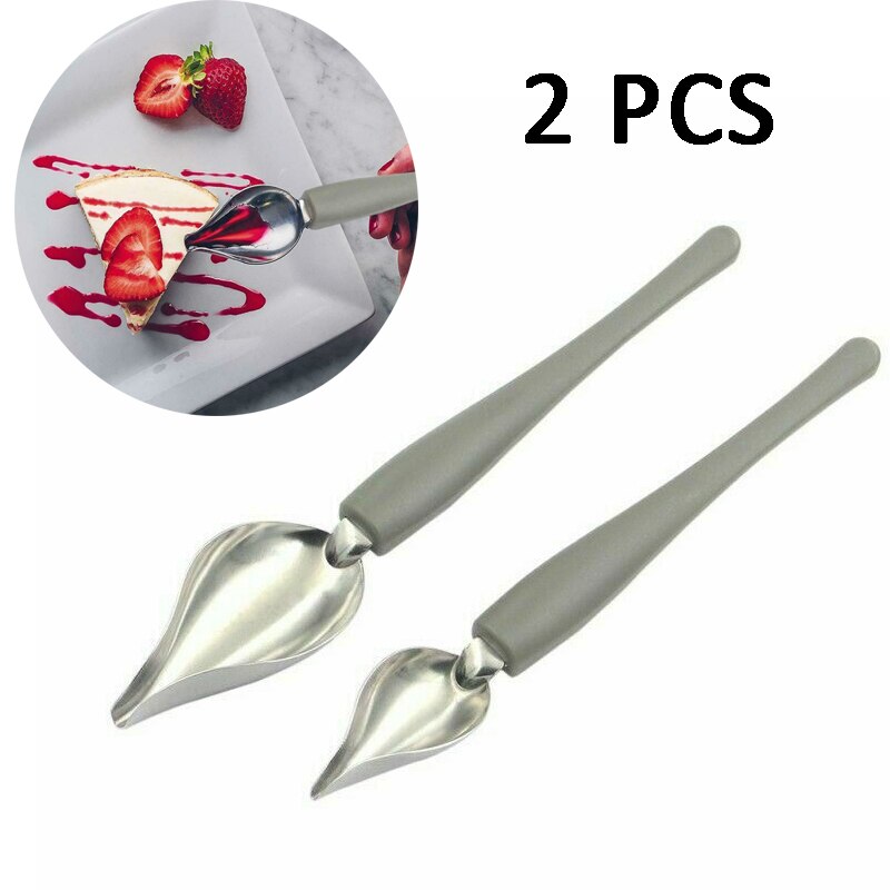 Chef Decoration Accessories Draw Tools Stainless Steel Portable Mini Sauce Painting Coffee Spoon Kitchen Home Specialty Spoons