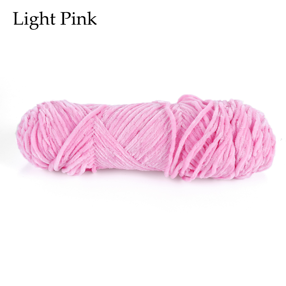 100g Hand geweven Garen Fluwelen Garen Getexturiseerde Polyester Gemengd Katoen Suggereren DIY trui sjaal lijn 4 MM- 5 MM Breien Garen Hand: light pink
