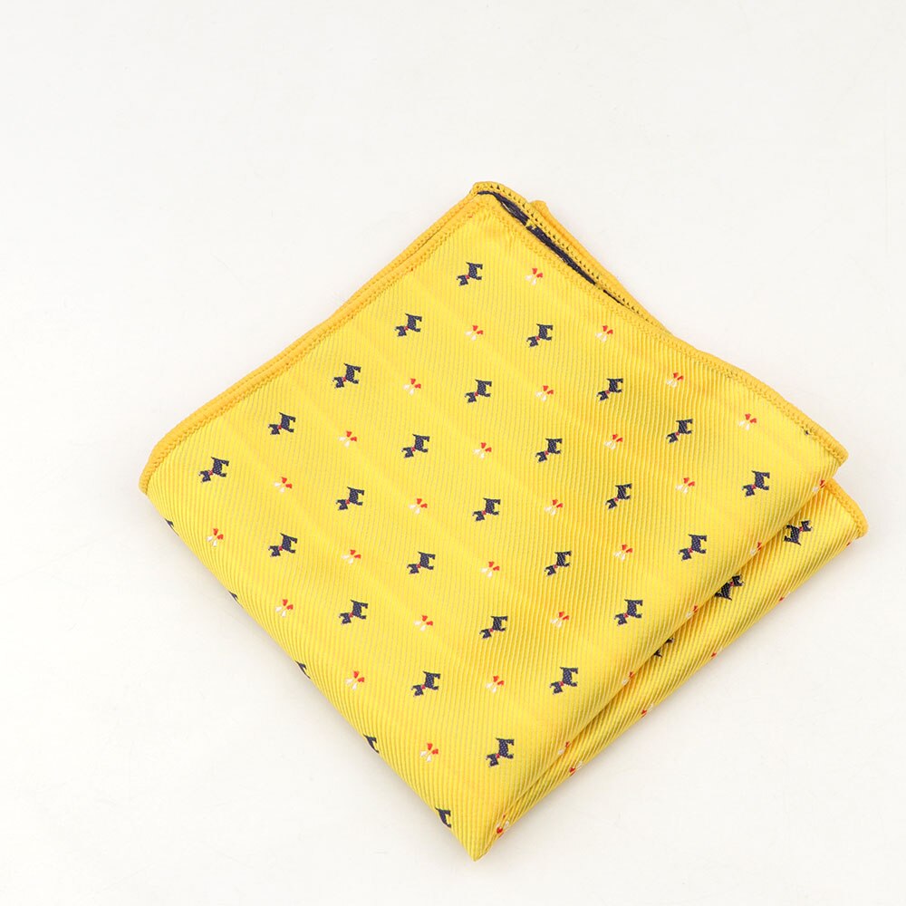 Mannen Polyester Zijden Zakdoek Pocket Plein Vintage Stof Zakdoeken Paraplu Auto Vis Vliegtuigen Fiets Borst Handdoek 23*23 cm: 14