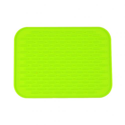 Kjøkken silikon vask mat servise kopp tørr pute gryteklut bord dekkeunderlag kjøkken tilbehør kjøkken dingser: Grønn